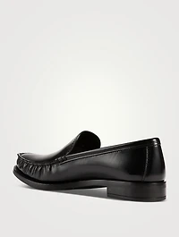 Brushed Leather Loafers