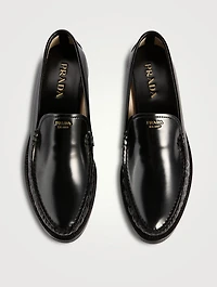Brushed Leather Loafers