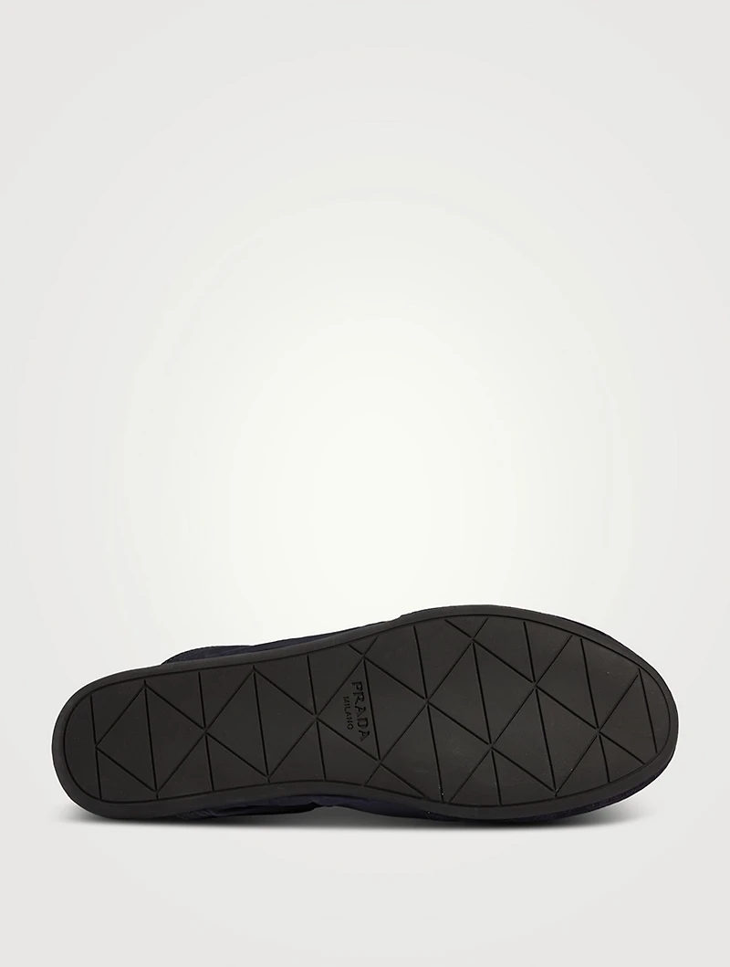 Collapse Re-Nylon And Suede Sneaker Mules