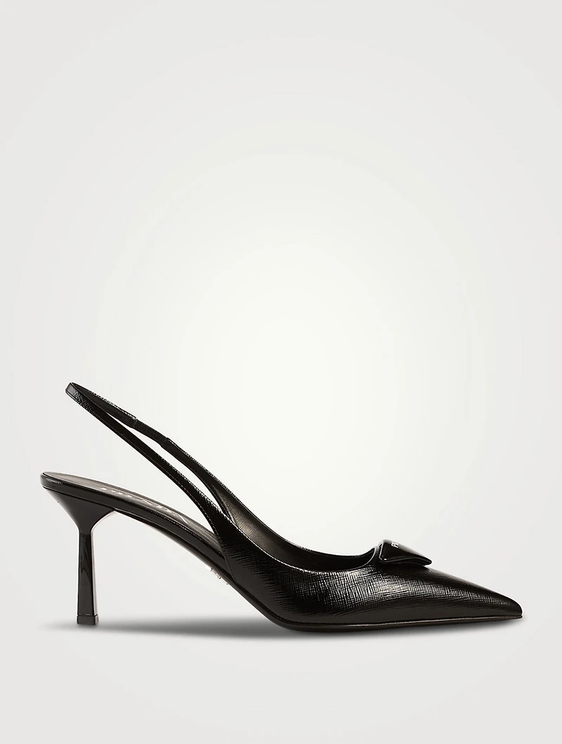 Leather Slingback Pumps