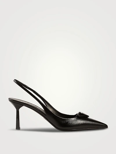 Leather Slingback Pumps