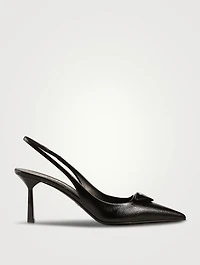 Leather Slingback Pumps