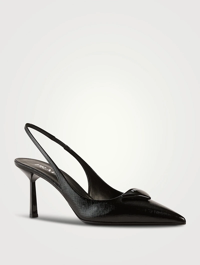 Leather Slingback Pumps