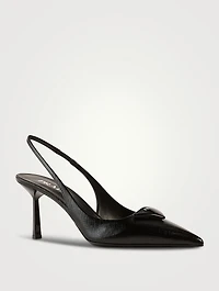 Leather Slingback Pumps