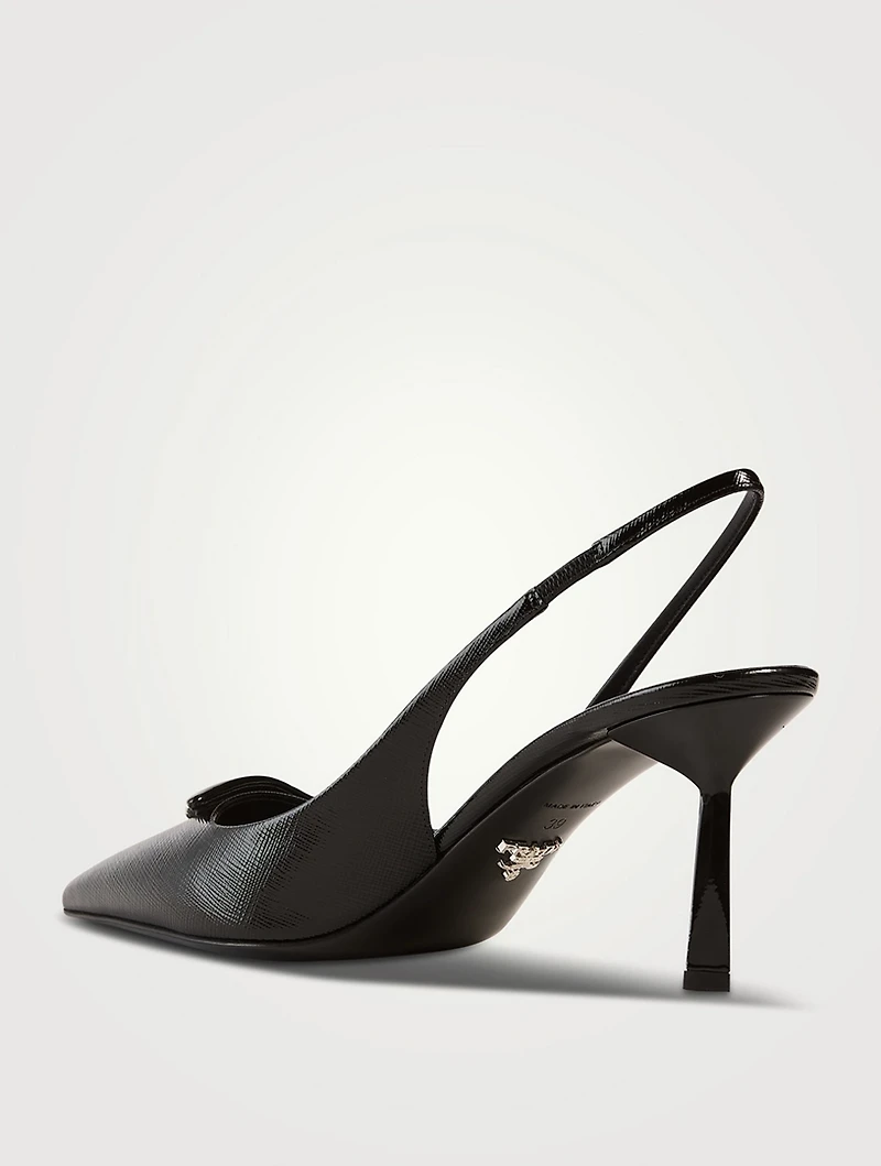 Leather Slingback Pumps