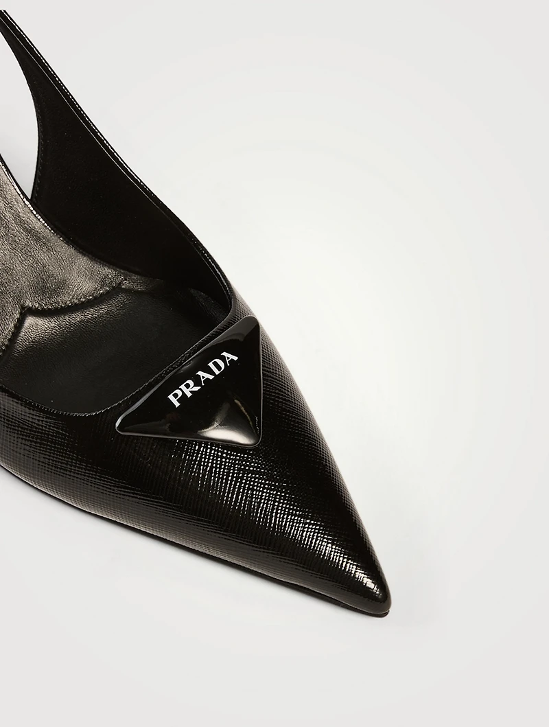 Leather Slingback Pumps