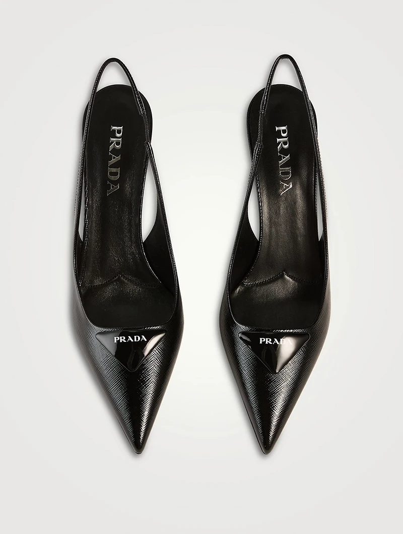 Leather Slingback Pumps