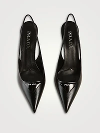 Leather Slingback Pumps