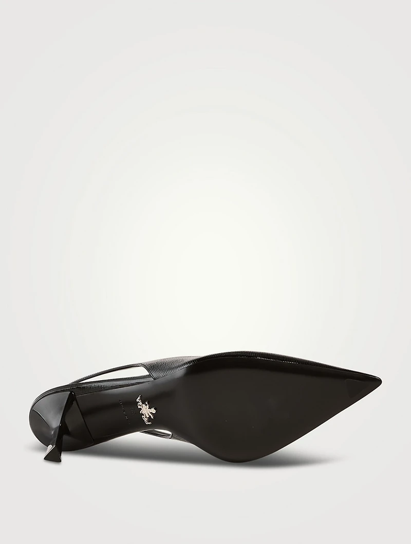 Leather Slingback Pumps