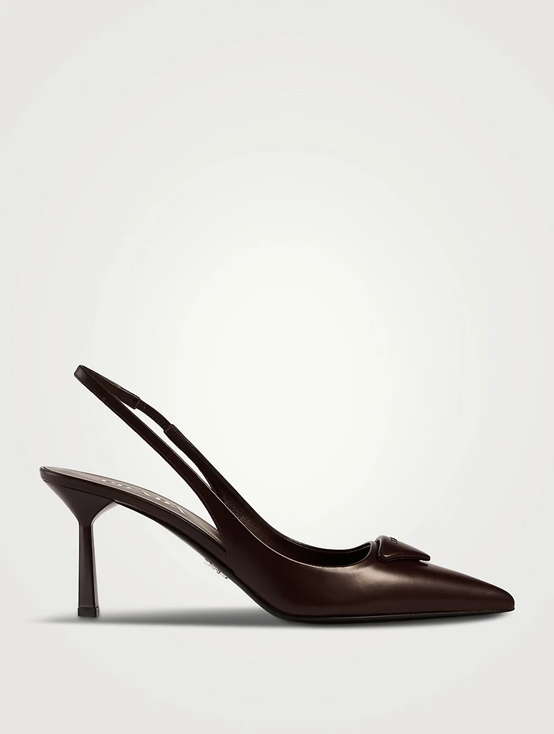 Leather Slingback Pumps