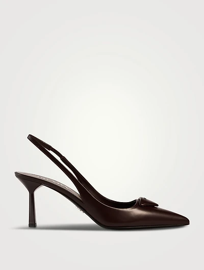 Leather Slingback Pumps