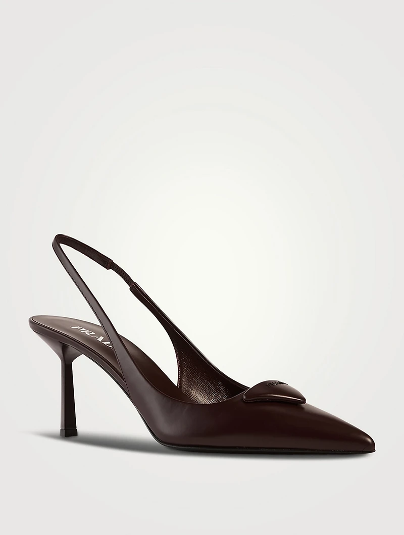 Leather Slingback Pumps