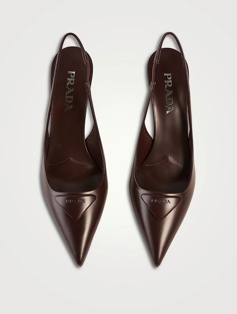 Leather Slingback Pumps