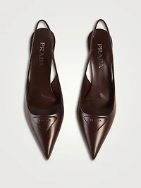 Leather Slingback Pumps