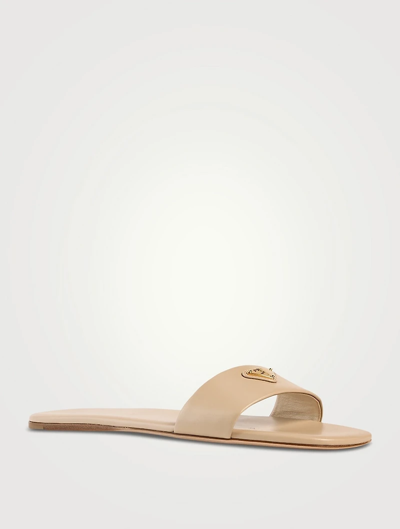 Leather Slide Sandals