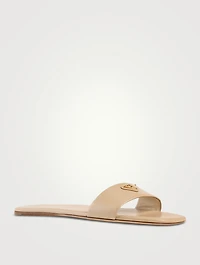 Leather Slide Sandals