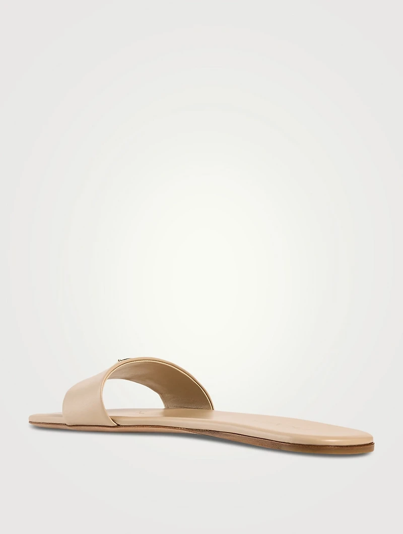 Leather Slide Sandals