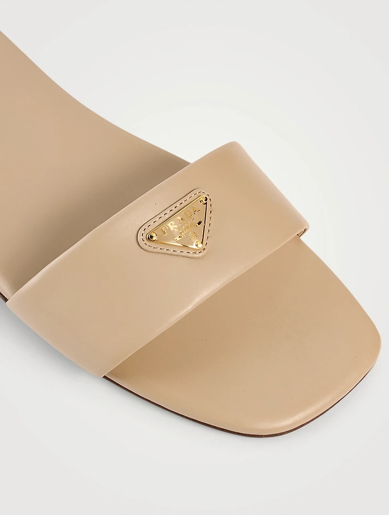 Leather Slide Sandals