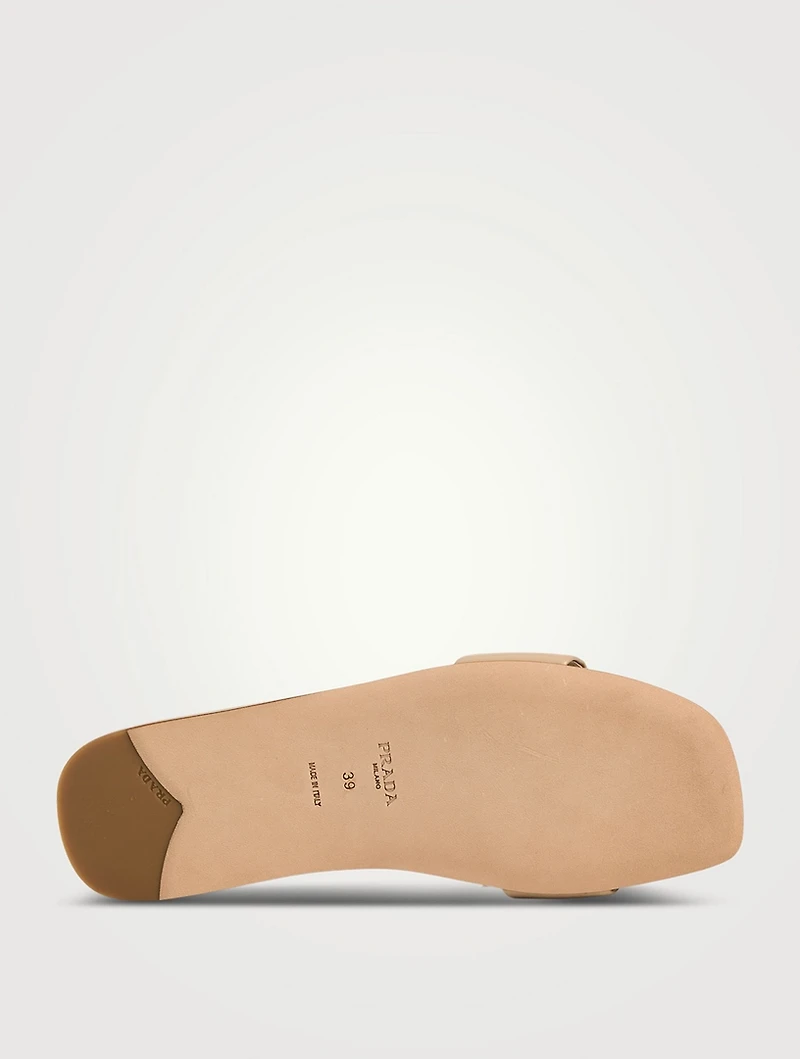 Leather Slide Sandals