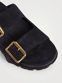 Suede Slide Sandals