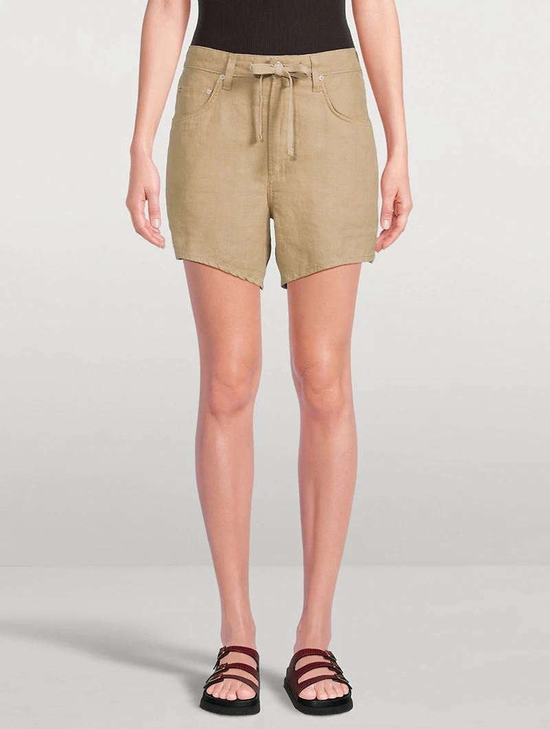 Brynn Linen Drawstring Shorts