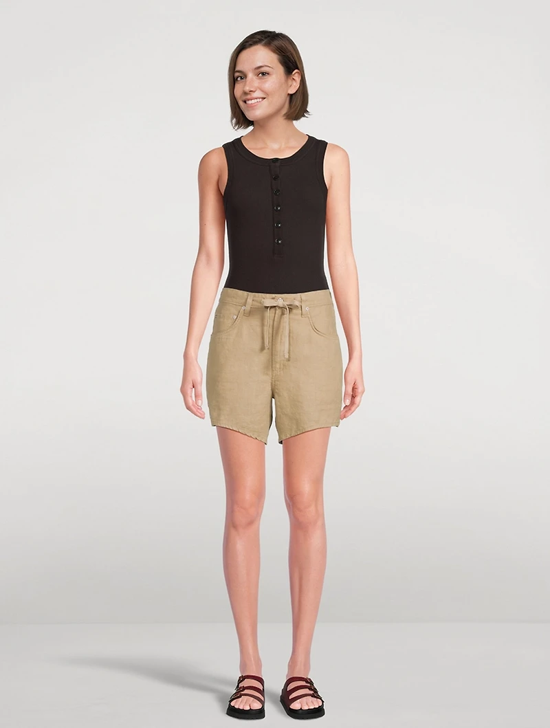 Brynn Linen Drawstring Shorts
