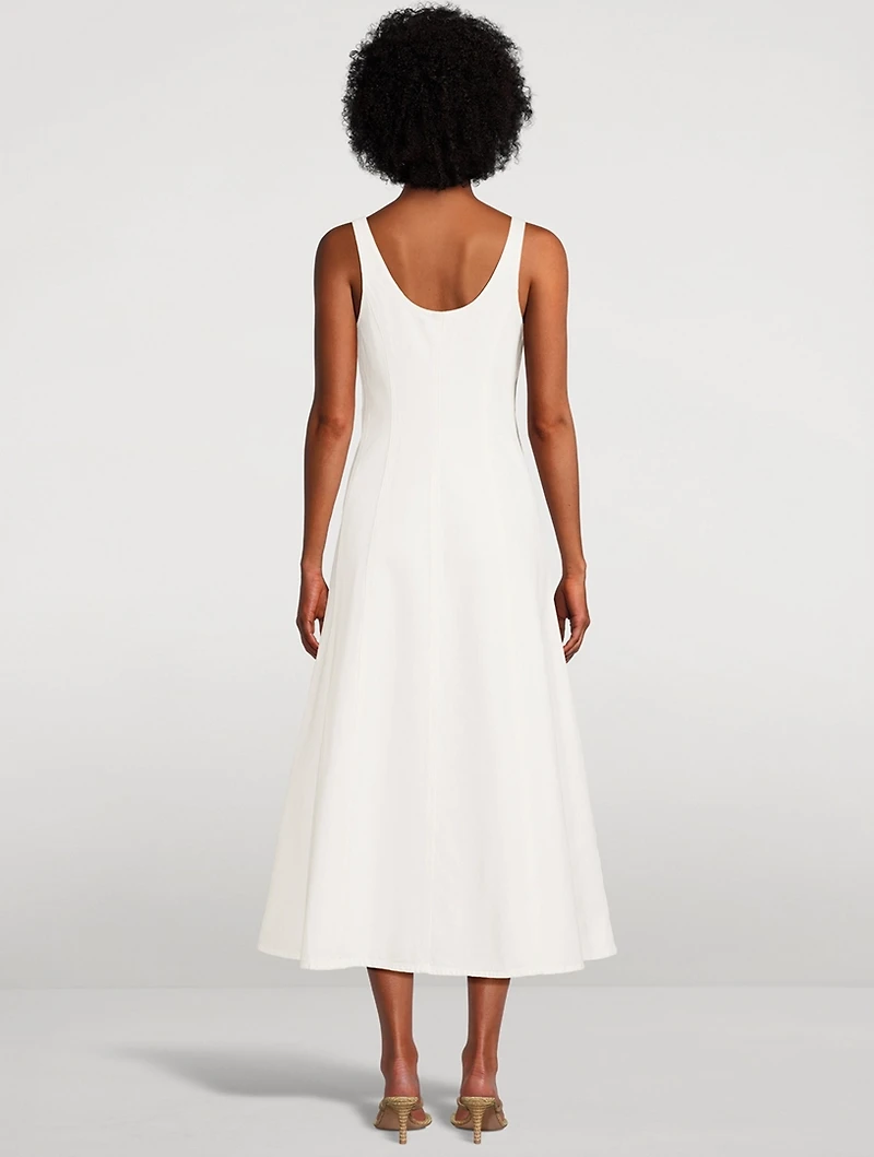 Rosetta Denim Midi Dress