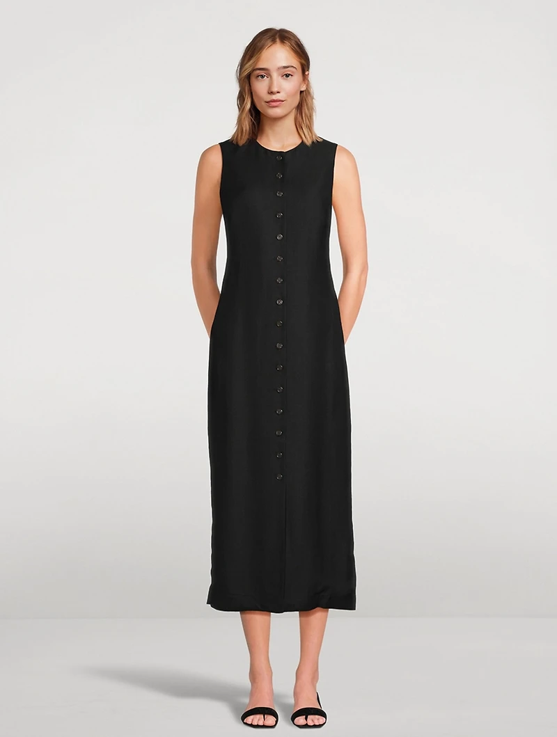 COH x Argent Button Midi Dress