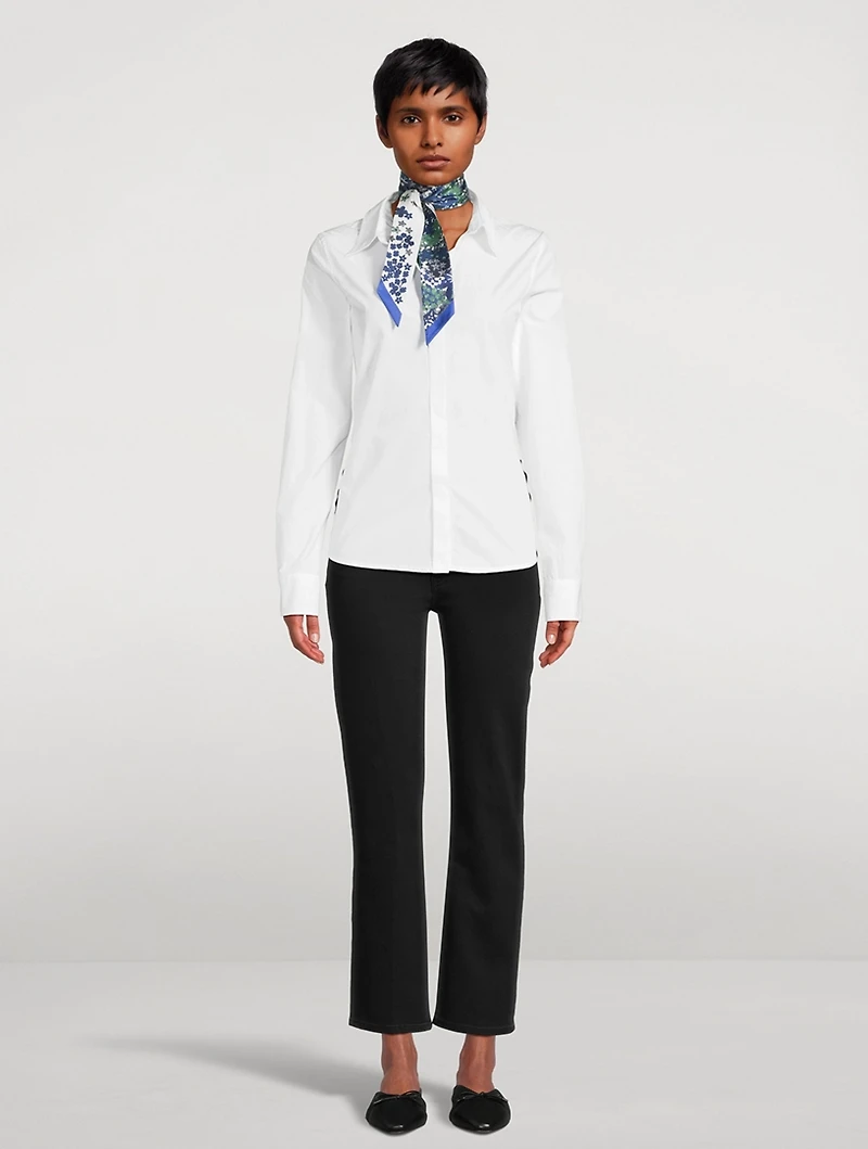 Collier De Fleurs Silk Skinny Scarf
