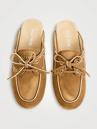 Suede Mules