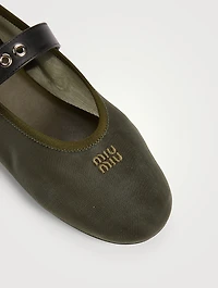 Mesh Mary Jane Ballerina Flats