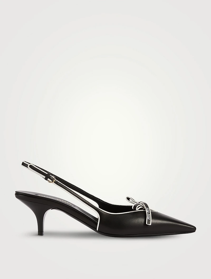 Leather Slingback Pumps