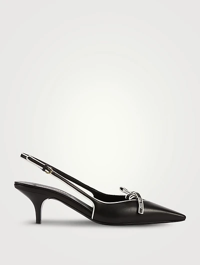 Leather Slingback Pumps