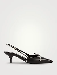 Leather Slingback Pumps