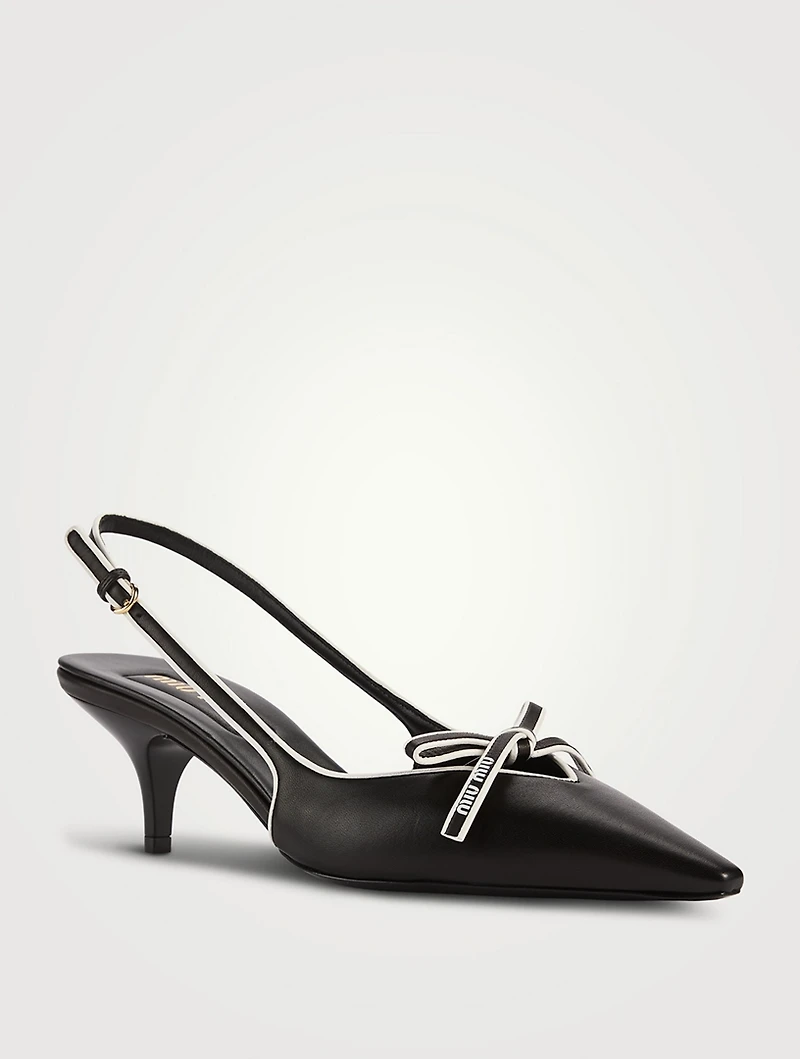 Leather Slingback Pumps