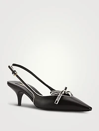 Leather Slingback Pumps
