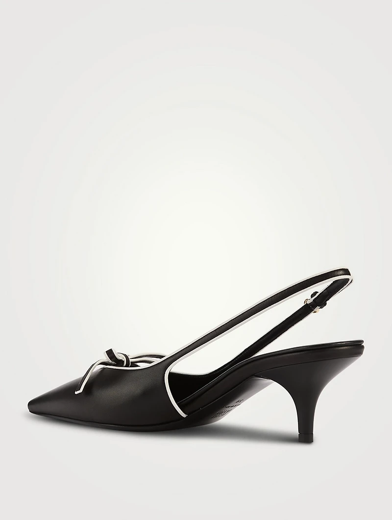 Leather Slingback Pumps
