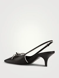 Leather Slingback Pumps