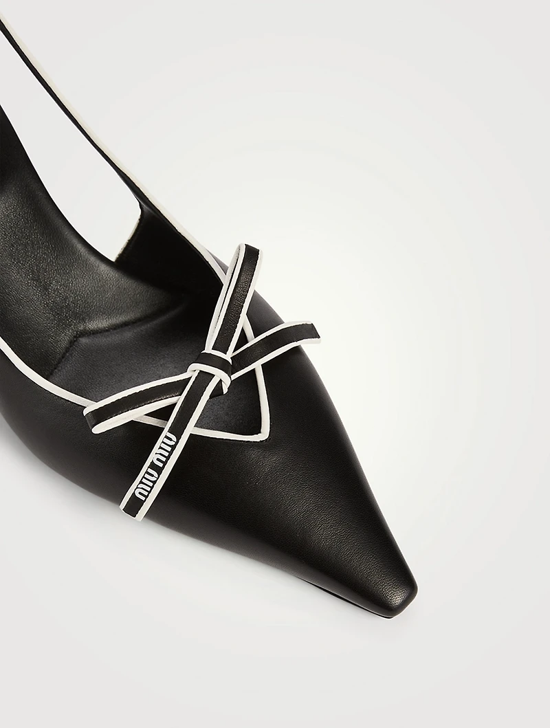 Leather Slingback Pumps