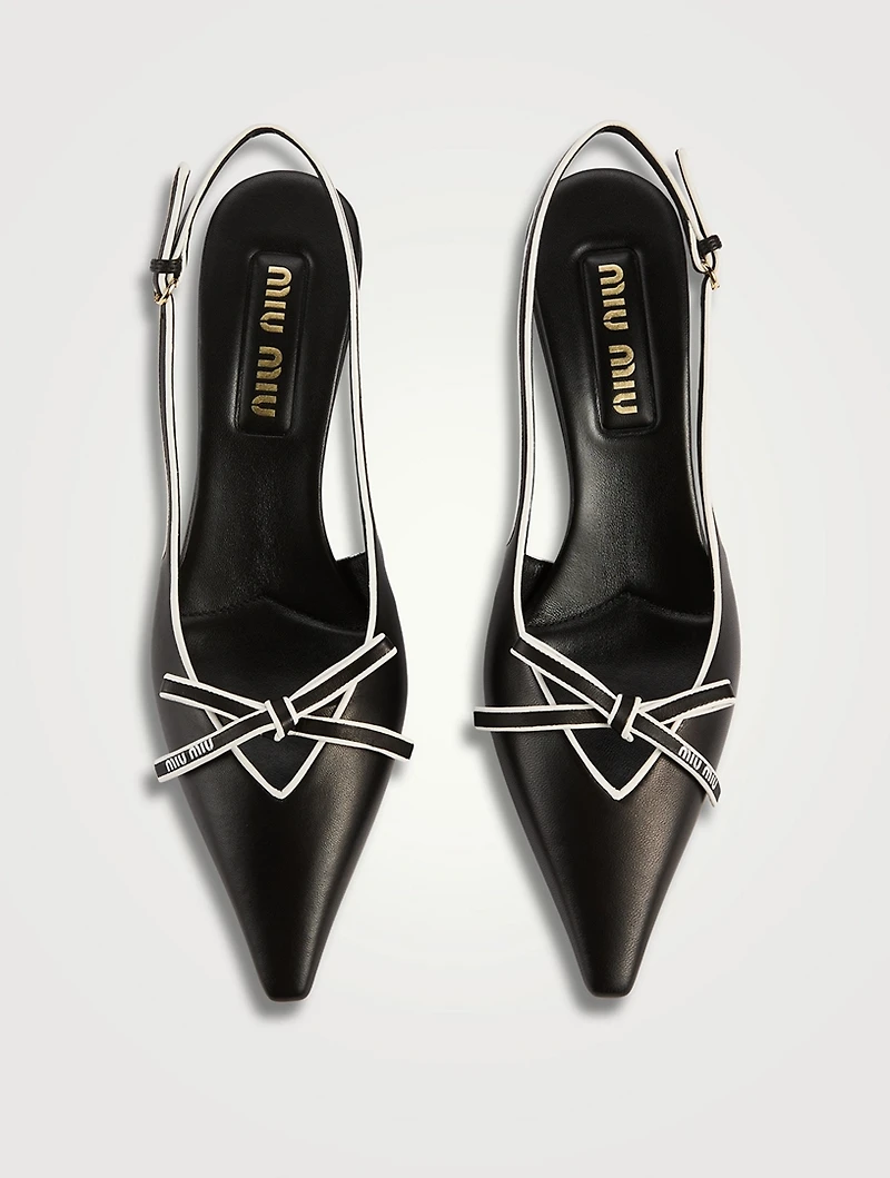 Leather Slingback Pumps