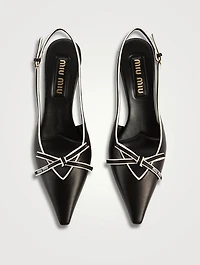 Leather Slingback Pumps