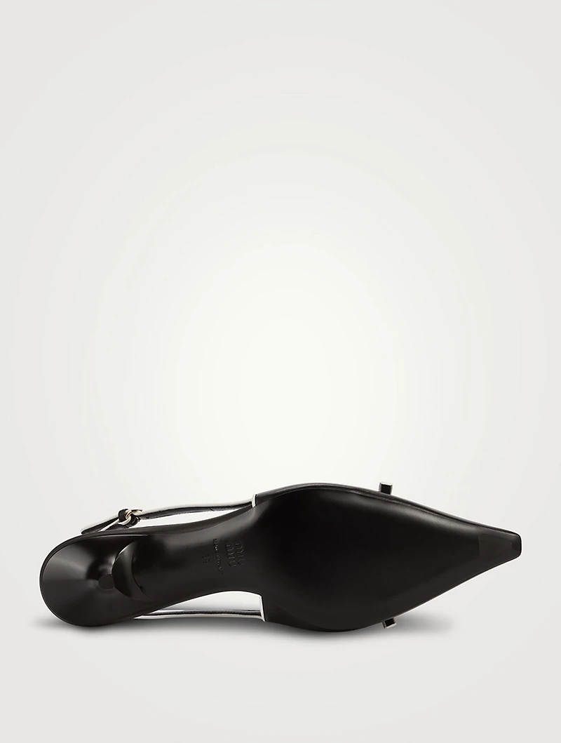 Leather Slingback Pumps