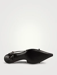 Leather Slingback Pumps