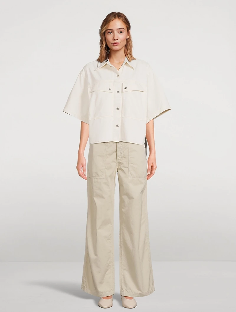 Yuna Wide-Leg Utility Trousers