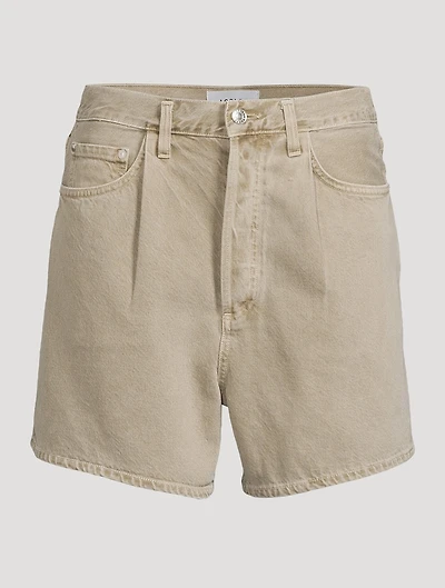 Rhoda Pleated Denim Shorts