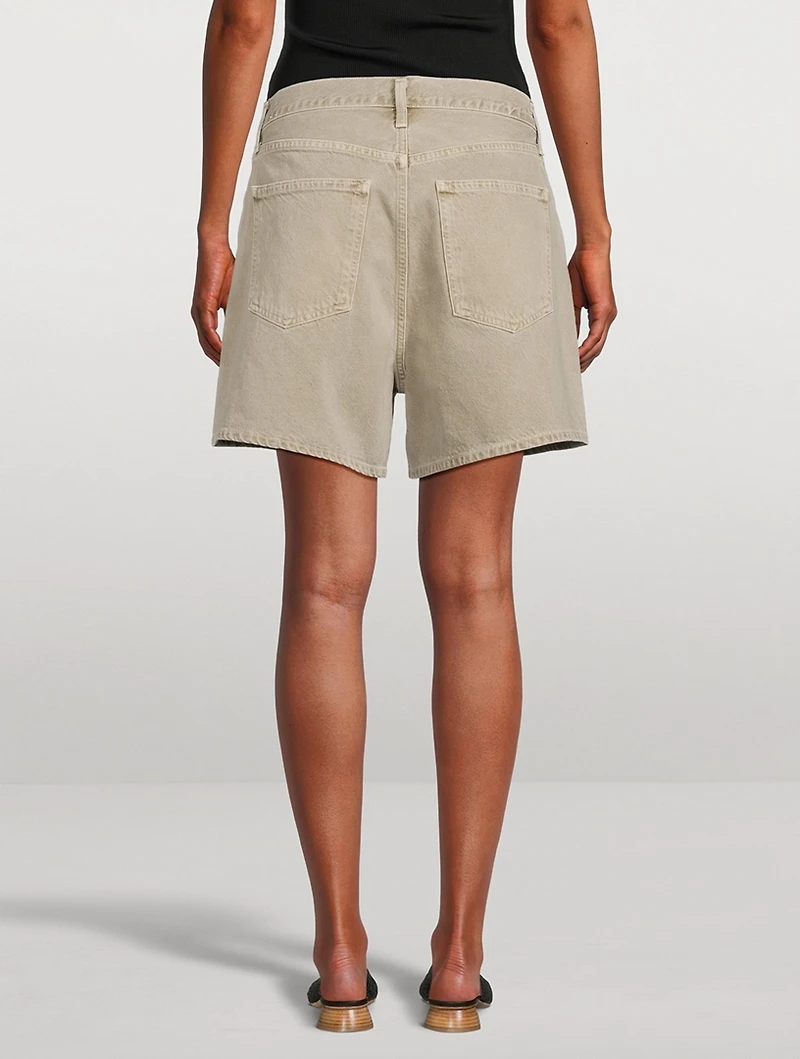 Rhoda Pleated Denim Shorts