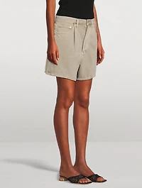 Rhoda Pleated Denim Shorts