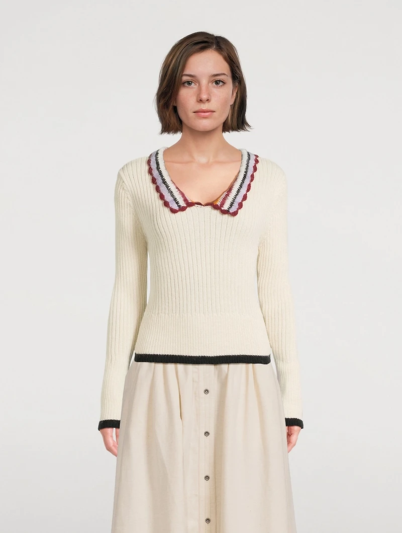 Mashua Alpaca Collared Sweater