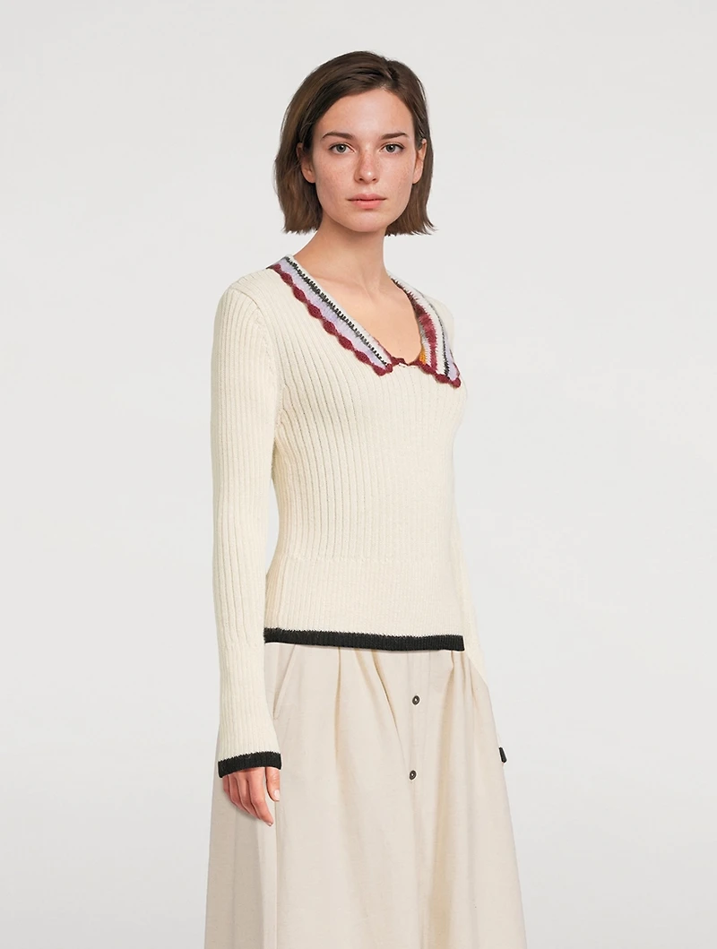 Mashua Alpaca Collared Sweater