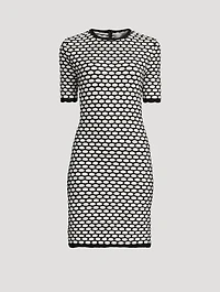 Embellished Honeycomb Knit Dress